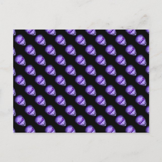 Postal Purple Alien Head (Anverso)
