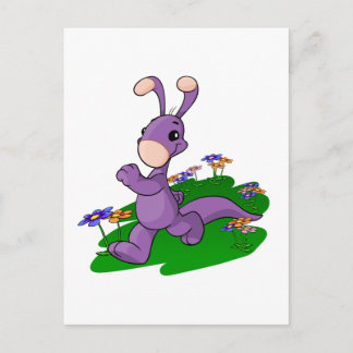 Postal Purple Blumaroo marchando a través de la isla Roo