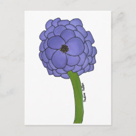 Postal Purple Flower- Blank