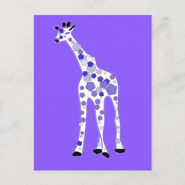 Postal PURPLE Giraffe (Anverso)