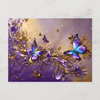 Postal Purple & Gold Butterfly # 21