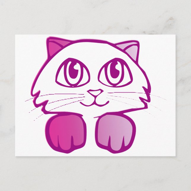 Postal Purple Kitty (Anverso)