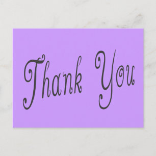 Postal Purple Lavender Gracias Postcard