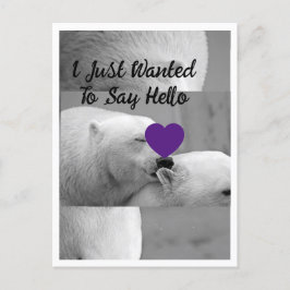 Postal Purple Love Polar Bear