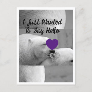 Postal Purple Love Polar Bear
