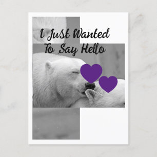 Postal Purple Love Polar Bear