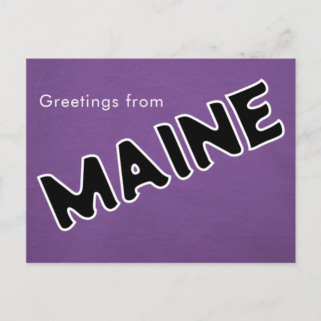 Postal Purple Maine (Anverso)