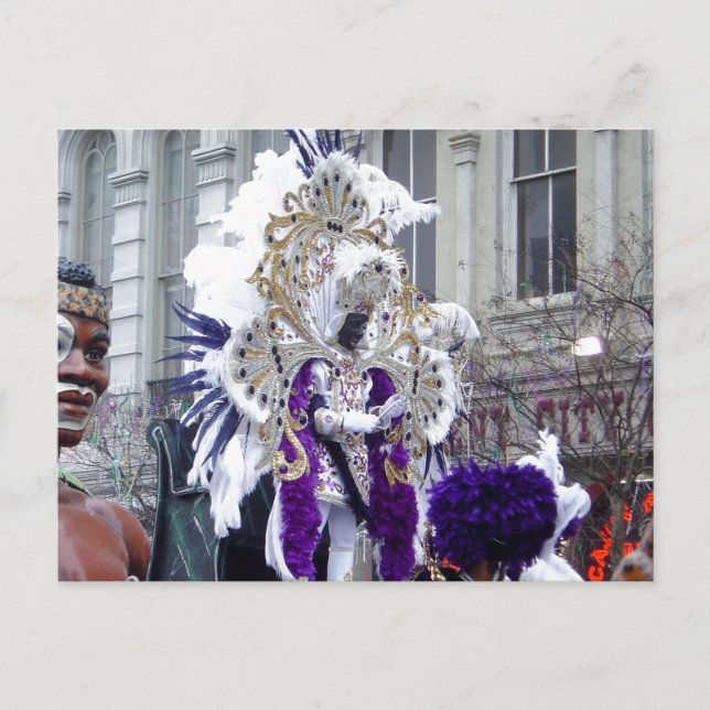 Postal Purple Mardis Gras Zulu King (Anverso)