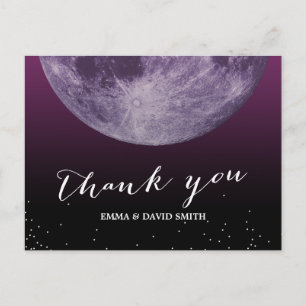 Postal Purple Moon & Stars Gracias Cartas