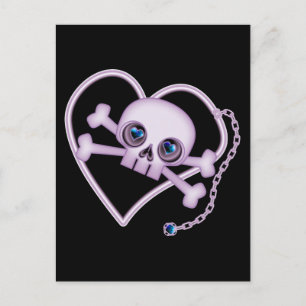 Postal Purple Neon Skull