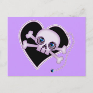 Postal Purple Neon Skull