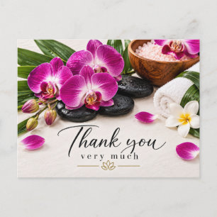 Postal Purple Orchid Spa Gracias Elegante Bienestar