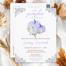Purple Pumpkins Floral Baby Shower