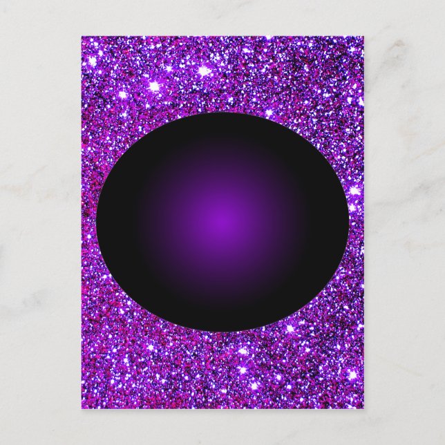 Postal Purple Purple Sparkle Arte De Ilusión Óptica (Anverso)