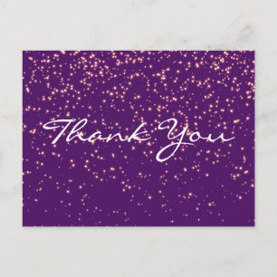 Postal Purple, Purpurina de oro barato y moderno Gracias