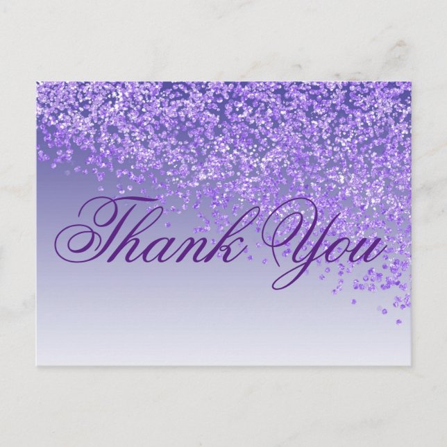 Postal Purple Purpurina Purple Shades Gracias (Anverso)