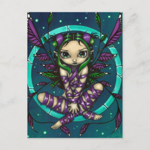 Postal "Purple Ribbon Fairy"