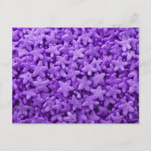 Postal Purple Stars Cereal Breakfast Food Pattern
