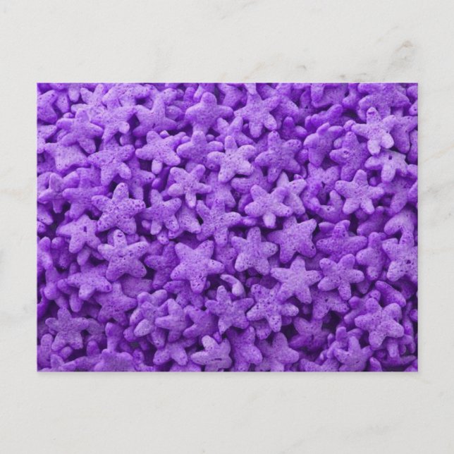 Postal Purple Stars Cereal Breakfast Food Pattern (Anverso)