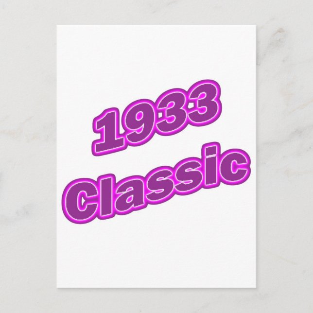 Postal Púrpura clásico de 1933 (Anverso)