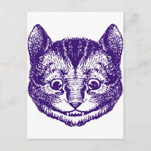 Postal Púrpura De Gato De Cheshire