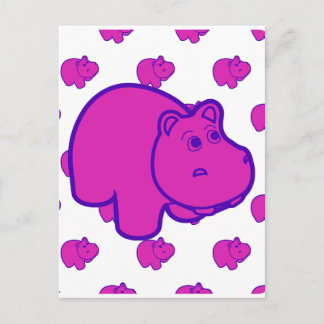 Postal Púrpura Hippo