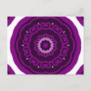 Postal Púrpura Kaleidoscopio