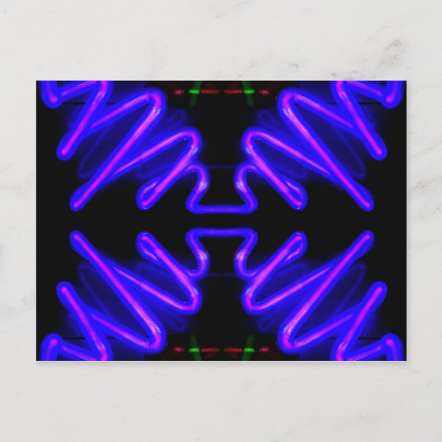 Postal Púrpura Neon Arrows 8 - Urban City Art (Anverso)