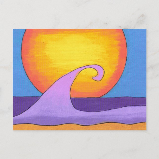 Postal Púrpura océano de pasión (Anverso)