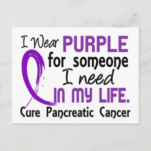 Postal Púrpura Para Alguien Que Necesito Cáncer Pancreáti
