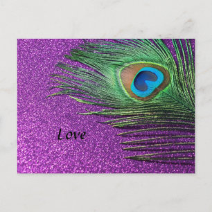 Postal Púrpura Purpurinoso Fiebre de pavo real