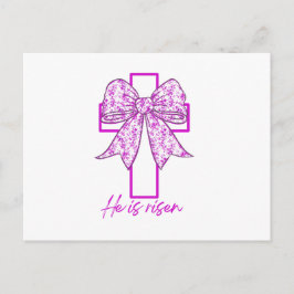 Postal Púrpura Se Levanta La Coqueta Floral De Pascua