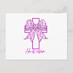 Postal Púrpura Se Levanta La Coqueta Floral De Pascua