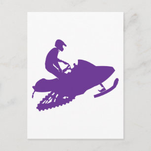 Postal Púrpura Snowmobiler