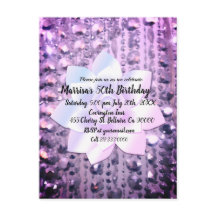 Púrpura y rosa elegante cumpleaños con cuentas