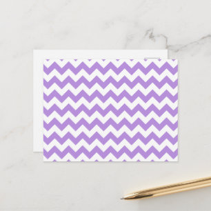 Postal Púrpura Zigzag, Púrpura Chevron, Patrón Geométrico