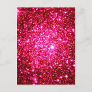 Postal Purpurina Astral Rosa Caliente