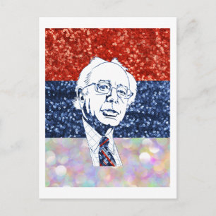Postal purpurina bernie sanders