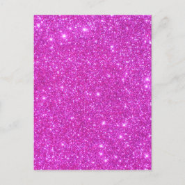 Postal Purpurina Brillante Rosa Fuerte Arte CricketDiane