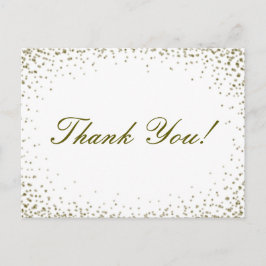 Postal Purpurina Confetti Gracias Postcard