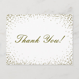 Postal Purpurina Confetti Gracias Postcard