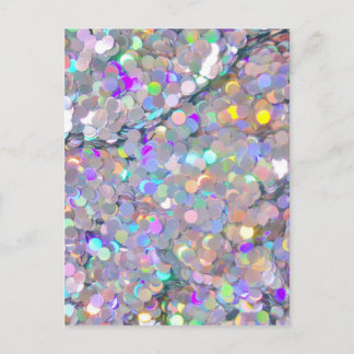 Postal Purpurina Confetti Sparkles