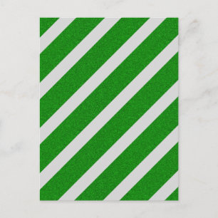 Postal Purpurina de banda verde