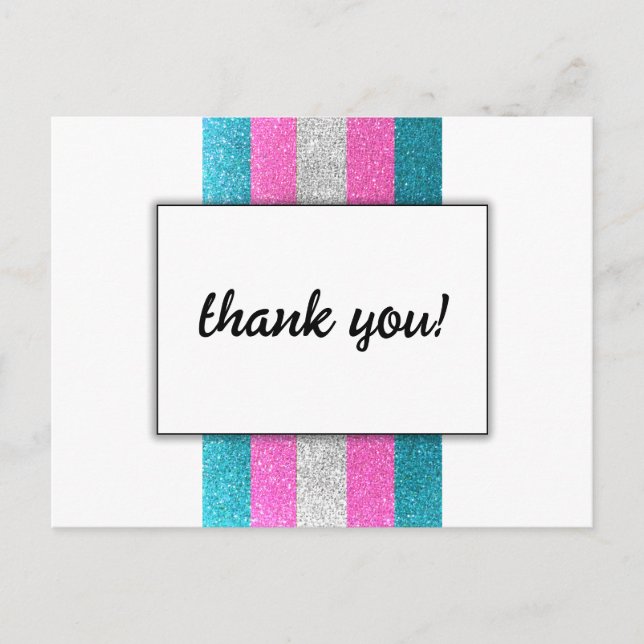 Postal PURPURINA de Boda blanco moderno de Moda trans de  (Anverso)