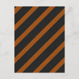 Postal Purpurina de franjas orangulares y negras