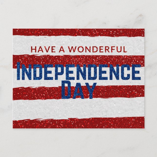 Postal Purpurina del Día de la Independencia (Anverso)