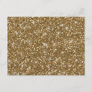 Postal Purpurina dorado impreso