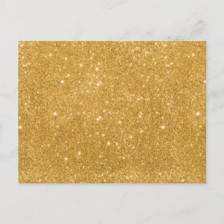 Postal Purpurina Gold Sparkles