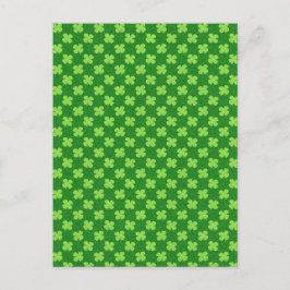 Postal Purpurina Green Shamrock