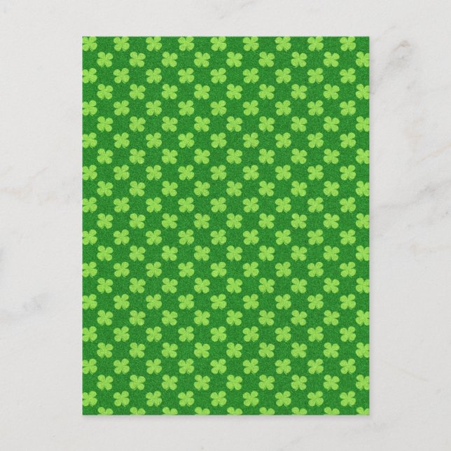 Postal Purpurina Green Shamrock (Anverso)